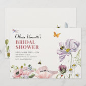 Esthetische bloemen bloei bijen vrijgezellenfeest kaart (Voorkant / Achterkant)