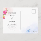 Esthetische bloemen bruiloft uitnodiging (Achterkant)