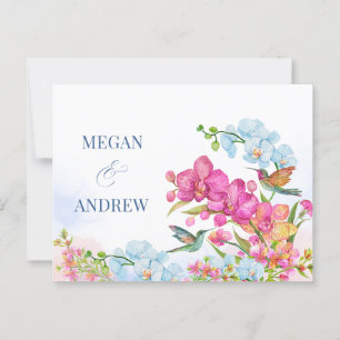 Esthetische bloemen bruiloft uitnodiging