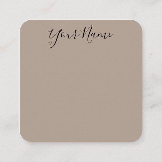 Esthetische bloemen | chique | Boho | Visitekaartj Vierkante Visitekaartje (Achterkant)