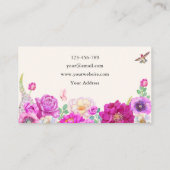 Esthetische bloemen foto visitekaartje (Achterkant)