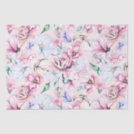 Esthetische bloemen naadloos patroon tissuepapier