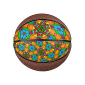 Esthetische bloemen patroon basketbal (Voorkant)