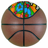 Esthetische bloemen patroon basketbal (Rechts)