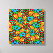 Esthetische bloemen patroon canvas afdruk (Voorkant)