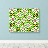 Esthetische bloemen patroon canvas afdruk (Insitu (Houten vloer))