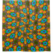 Esthetische bloemen patroon douchegordijn (Voorkant)