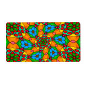 Esthetische bloemen patroon etiket (Voorkant)