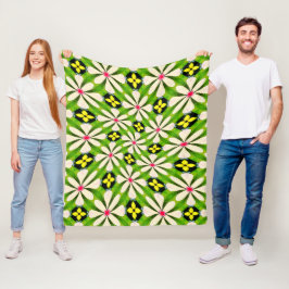 Esthetische bloemen patroon fleece deken
