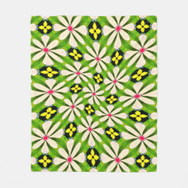 Esthetische bloemen patroon fleece deken