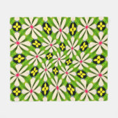 Esthetische bloemen patroon fleece deken (Voorkant (Horizontaal))