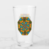 Esthetische bloemen patroon glas (Achterkant)