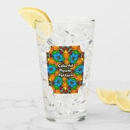 Esthetische bloemen patroon glas (Voorkant ijs)