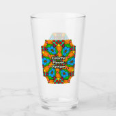 Esthetische bloemen patroon glas (Voorkant)