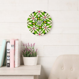 Esthetische bloemen patroon grote klok