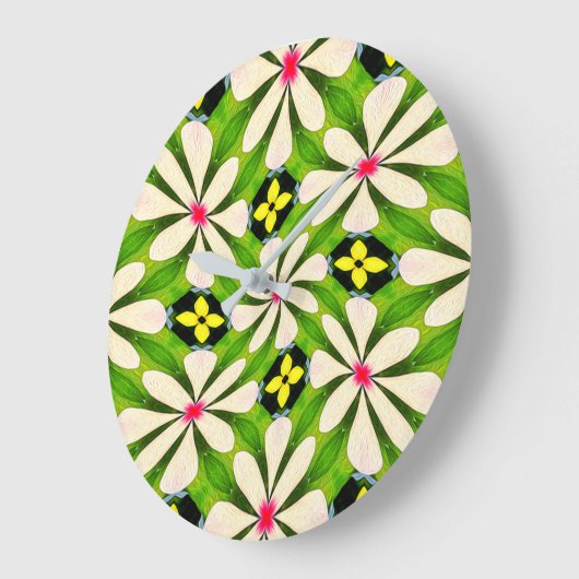 Esthetische bloemen patroon grote klok (Hoek)