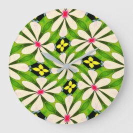 Esthetische bloemen patroon grote klok