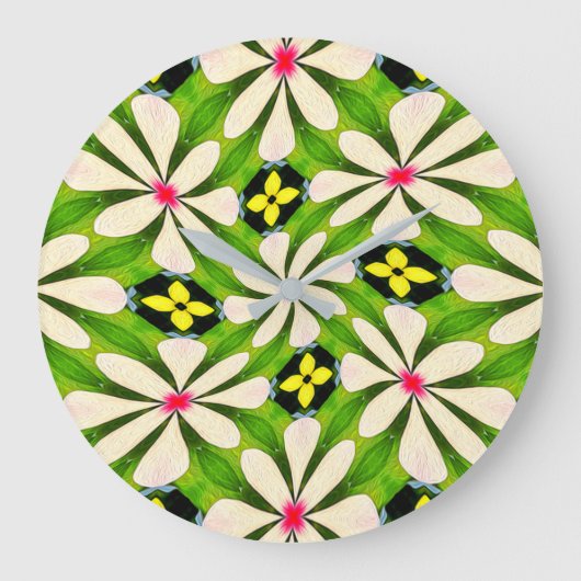 Esthetische bloemen patroon grote klok (Voorkant)