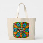 Esthetische bloemen patroon grote tote bag (Achterkant)