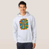 Esthetische bloemen patroon hoodie (Voorkant volledig)