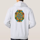 Esthetische bloemen patroon hoodie (Achterkant)