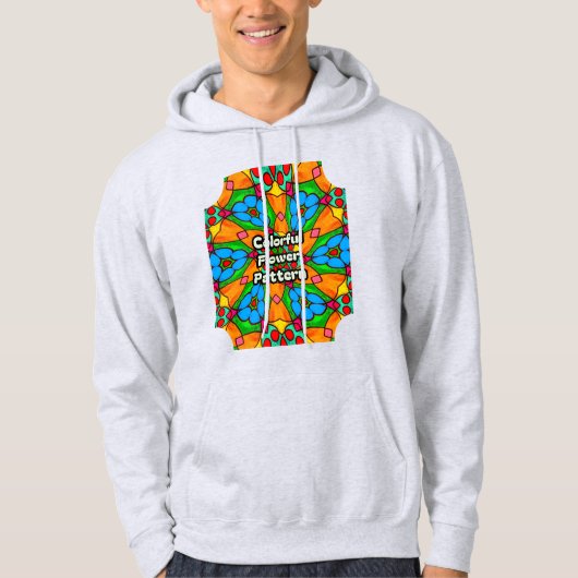 Esthetische bloemen patroon hoodie (Voorkant)