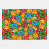 Esthetische bloemen patroon inpakpapier vel (Voorkant)