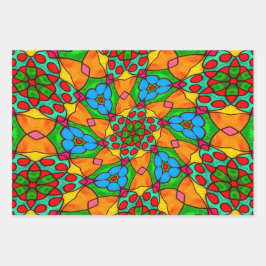 Esthetische bloemen patroon inpakpapier vel