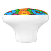 Esthetische bloemen patroon keramische knop (Zijkant)