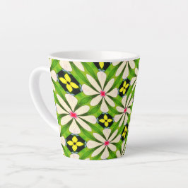 Esthetische bloemen patroon latte mok