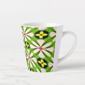 Esthetische bloemen patroon latte mok (Rechts)