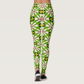 Esthetische bloemen patroon leggings (Achterkant)