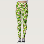 Esthetische bloemen patroon leggings (Voorkant)