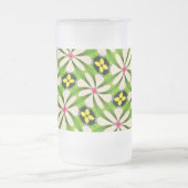 Esthetische bloemen patroon matglas bierpul (Center)
