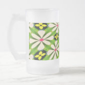 Esthetische bloemen patroon matglas bierpul (Links)