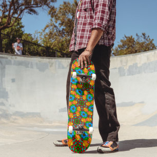 Esthetische bloemen patroon persoonlijk skateboard