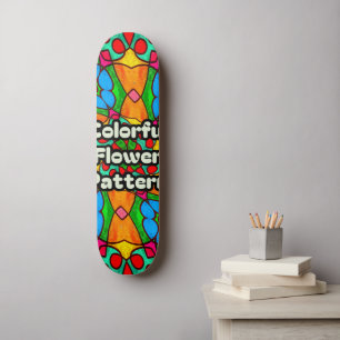 Esthetische bloemen patroon persoonlijk skateboard