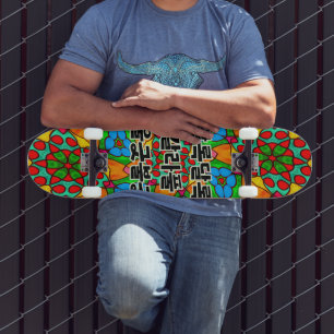 Esthetische bloemen patroon persoonlijk skateboard