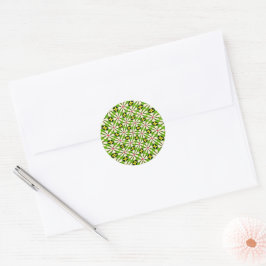 Esthetische bloemen patroon ronde sticker