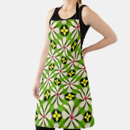 Esthetische bloemen patroon schort