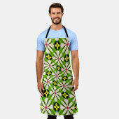 Esthetische bloemen patroon schort (Gedragen)