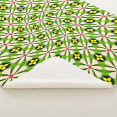 Esthetische bloemen patroon sherpa deken (3/4)