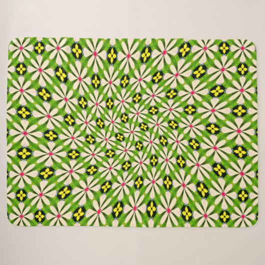 Esthetische bloemen patroon sherpa deken (Voorkant (horizontaal))