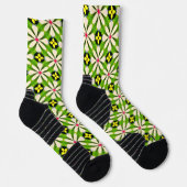 Esthetische bloemen patroon sokken (Rechts)