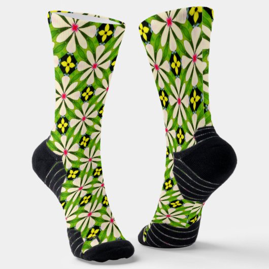 Esthetische bloemen patroon sokken (Gebogen)