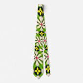Esthetische bloemen patroon stropdas (Voorkant)