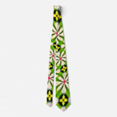 Esthetische bloemen patroon stropdas (Achterkant)