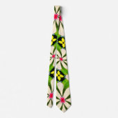 Esthetische bloemen patroon stropdas (Achterkant)