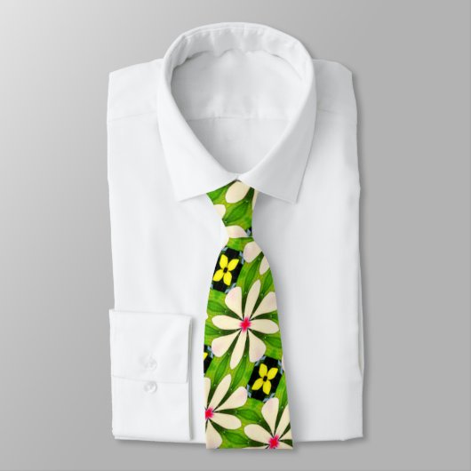 Esthetische bloemen patroon stropdas (Gebonden)
