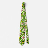 Esthetische bloemen patroon stropdas (Voorkant)